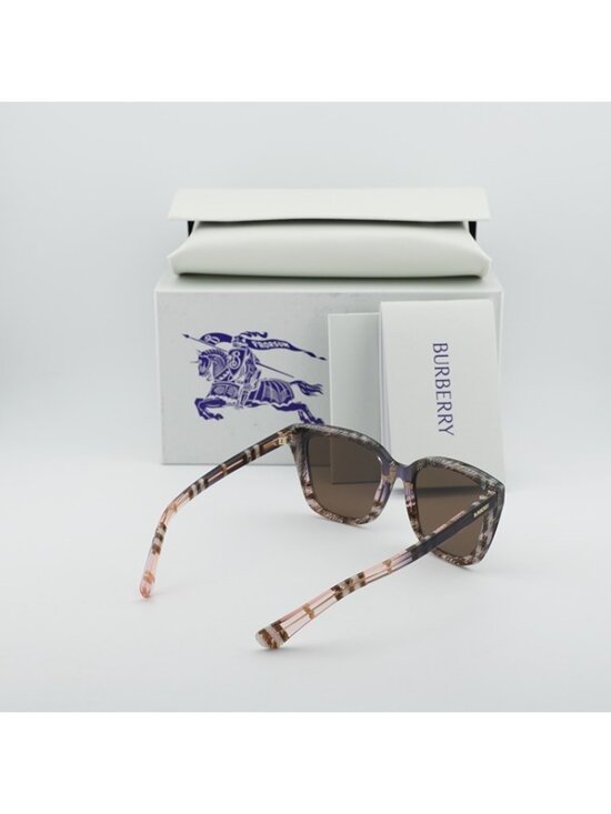 Burberry BE4487 422073 Sunglasses Check Rose Cat Eye Frame, Brown Lenses main image 2